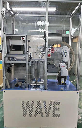 自動スイングPOPテープ貼り機