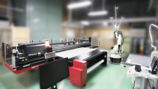 Automatic Printing and Cutting of Large Format Panel